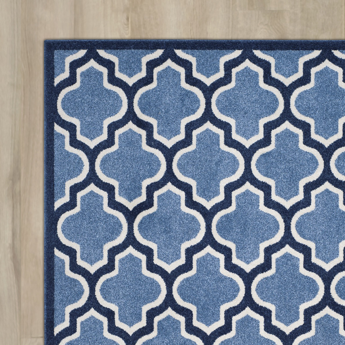 Alcott Hill Amherst Light Blue/Navy Indoor/Outdoor Area Rug & Reviews